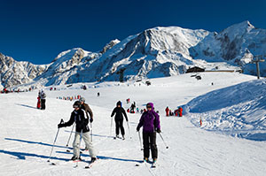 Ski Resort with Skiiers