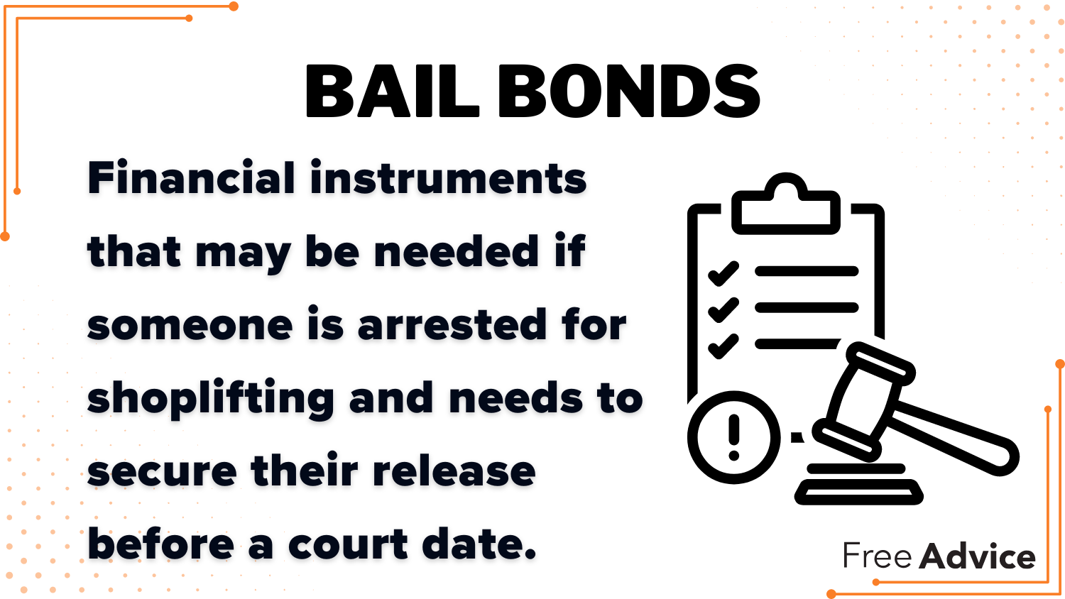 Bail Bonds Definition Card: Can I get charged with shoplifting before leaving the store?