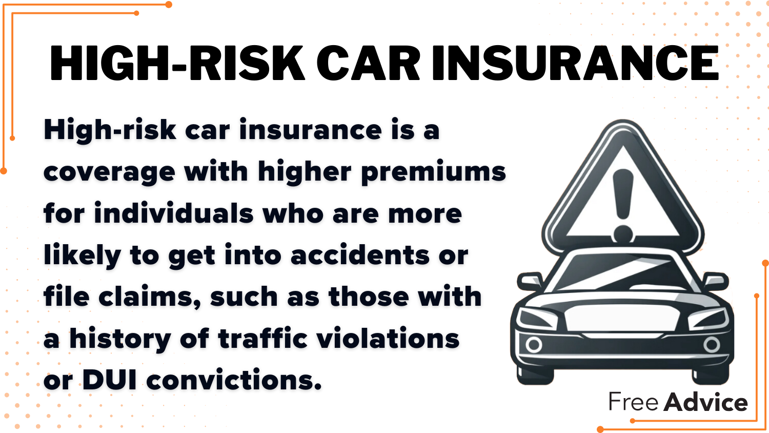 Definition card: high-risk car insurance