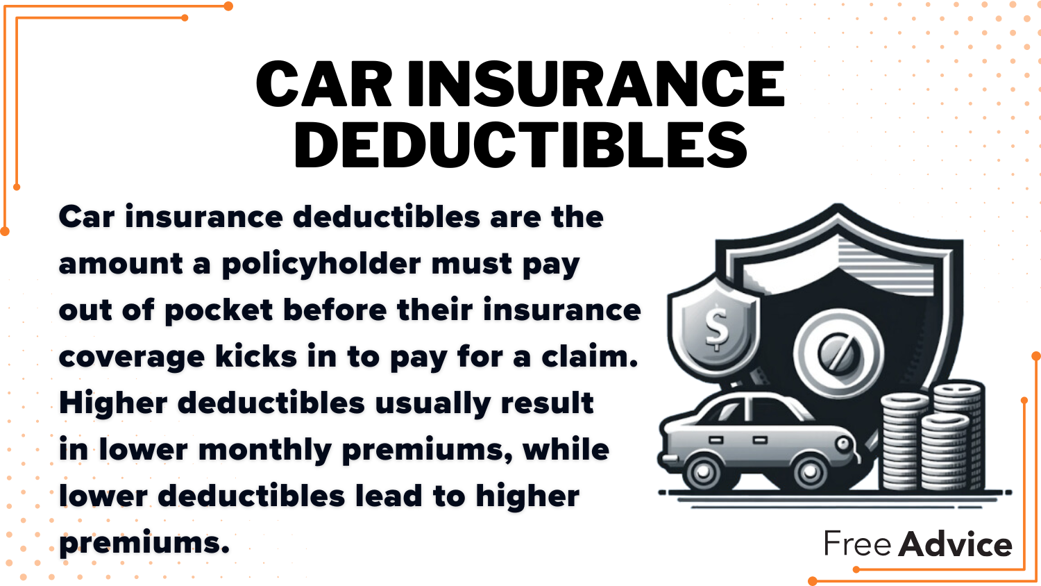 Cheap Car Insurance in Georgia: Auto Insurance Deductibles Definition Card.