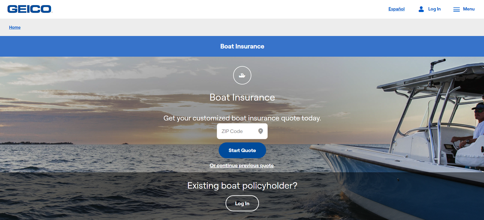 Geico Site Screenshot: Best Car Insurance for Federal Employees