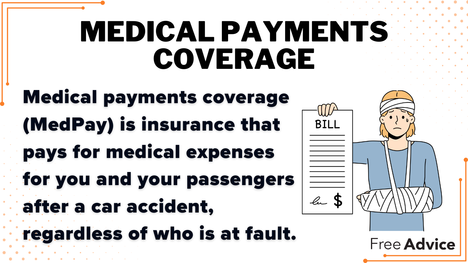 what types of car insurance coverage does Mercury Insurance offer: MedPay coverage definition card